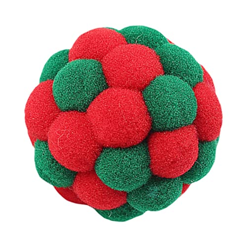 Sharplace Interaktives Katzenspielzeug Kicker Toys Rolling Ball Zwitschernde Bälle Katzenspielzeugbälle zum Spielen von Welpen, rot grün von Sharplace