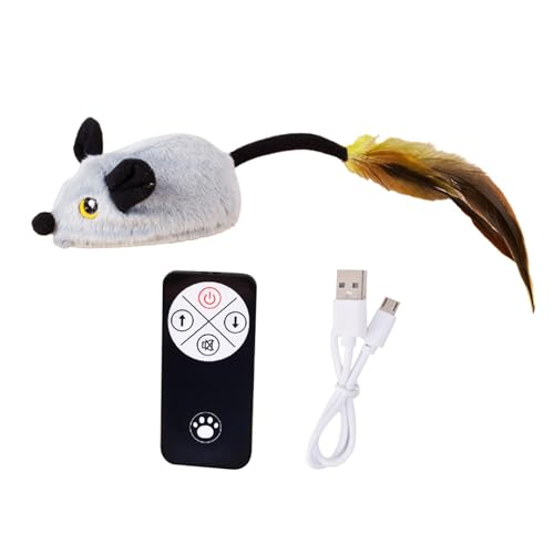 Sharplace Interaktives Übungsspielzeug für Katzen, elektrisches Katzenspielzeug aus Plüsch, Jagdspielzeug für den Innenbereich, wiederaufladbar über USB, Grau Sharplace Interaktives Übungsspielzeug für Katzen, elektrisches Katzenspielzeug aus Plüsch, Jagdspielzeug für den Innenbereich, wiederaufladbar über USB, Grau von Sharplace