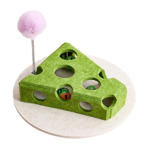 Sharplace Käsespielzeug für Katzen, Teaser für Katzen, Futteraufbewahrung, Versteckspiel aus Filz, interaktives Katzenspielzeug, Spielkoffer für ideales, GrÜn Sharplace Käsespielzeug für Katzen, Teaser für Katzen, Futteraufbewahrung, Versteckspiel aus Filz, interaktives Katzenspielzeug, Spielkoffer für ideales, GrÜn von Sharplace