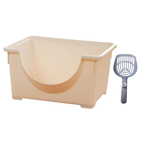Sharplace Kätzchentoilette, Katzentoilette, Katzenstreubehälter, Wiederverwendbare offene Haustiertoilette für kleine, mittelgroße und große Katzen, cremefarben Sharplace Kätzchentoilette, Katzentoilette, Katzenstreubehälter, Wiederverwendbare offene Haustiertoilette für kleine, mittelgroße und große Katzen, cremefarben von Sharplace