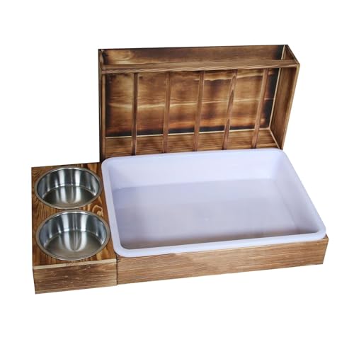 Sharplace Kaninchen-Heu-Futterstation mit Katzentoilette, hölzerne Futterstation für den Außenbereich, Hamster-Hase-Krippe, Heuhalter für Kleintiere, Sharplace Kaninchen-Heu-Futterstation mit Katzentoilette, hölzerne Futterstation für den Außenbereich, Hamster-Hase-Krippe, Heuhalter für Kleintiere, von Sharplace