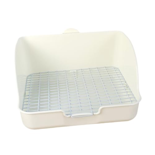 Sharplace Kaninchentoilette für Käfig, Käfigtoilette, Einstreubox, Bettpfanne, Kleintiere, Katzentoilette, Töpfchentrainer für Chinchillas, Ratten, Weiß von Sharplace