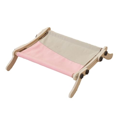 Sharplace Katzen-Fenstersitz-Hängematten-Sitzbett mit stabilem Holzrahmen für die Katzenlounge im Innenbereich für Katzenkätzchen mit Blick auf EIN Sonnenbad, grau rosa von Sharplace
