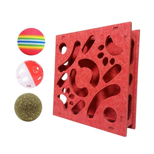 Sharplace Katzen-Puzzle-Spielzeug, zur mentalen, Spiel, Filz, Unterhaltungs-Gedankenspiel, interaktives Katzenspielzeug, Rot 30cm Sharplace Katzen-Puzzle-Spielzeug, zur mentalen, Spiel, Filz, Unterhaltungs-Gedankenspiel, interaktives Katzenspielzeug, Rot 30cm von Sharplace