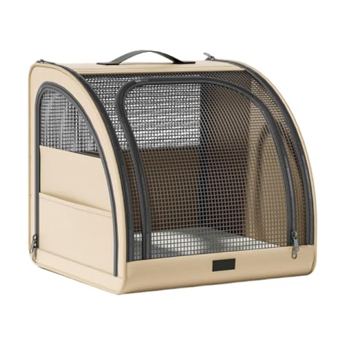 Sharplace Katzen-Rucksack-Tragetasche, Reise-Tragetasche, Haustier-Rucksack, Hunde-Auto-Tragetasche, tragbar für Pack-Spaziergänge, Beige von Sharplace