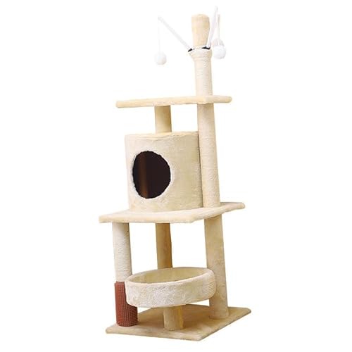 Sharplace Katzenbaum, Katzenhaus-Möbelschutz, mehrstöckiges Katzenhaus mit Kratzbaum für Hauskatzen, zum Ausruhen, Klettern und Spielen, Sitzstange Sharplace Katzenbaum, Katzenhaus-Möbelschutz, mehrstöckiges Katzenhaus mit Kratzbaum für Hauskatzen, zum Ausruhen, Klettern und Spielen, Sitzstange von Sharplace