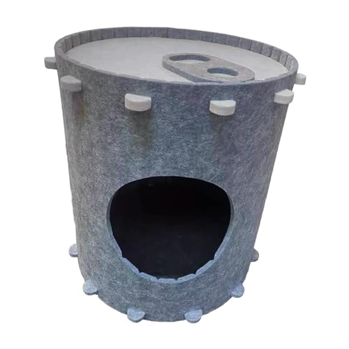 Sharplace Katzenbett für Hauskatzen, Filzmaterial, Rundes Katzenhaus in Fassform Sharplace Katzenbett für Hauskatzen, Filzmaterial, Rundes Katzenhaus in Fassform von Sharplace