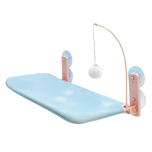 Sharplace Katzenfenstersitzstange, Katzenhängematte, Katzenfensterbett mit Saugnäpfen für Hauskatzen, Kätzchen, blau L Sharplace Katzenfenstersitzstange, Katzenhängematte, Katzenfensterbett mit Saugnäpfen für Hauskatzen, Kätzchen, blau L von Sharplace
