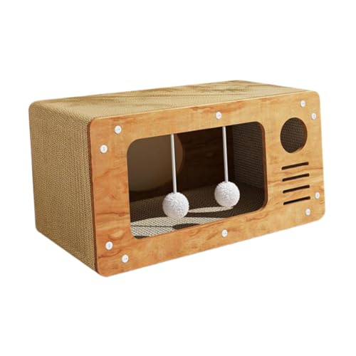 Sharplace Katzenhaus Aus Pappe, Katzenbett Aus Pappe, Katzenhaus, Loungebett für Kleine, Mittelgroße Und Große Katzen, Schlafen, Kratzen, Haustiergeschenk, S Sharplace Katzenhaus Aus Pappe, Katzenbett Aus Pappe, Katzenhaus, Loungebett für Kleine, Mittelgroße Und Große Katzen, Schlafen, Kratzen, Haustiergeschenk, S von Sharplace