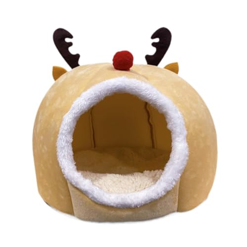 Sharplace Katzenhaus Kuscheliges Katzenbett Indoor Höhle Katzenzelt mit Abnehmbarem Kissen Weiches Warmes Material für Katzen Kleine Hunde Winter 40x30cm von Sharplace