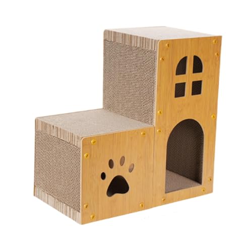 Sharplace Katzenhaus aus Karton, doppellagige Katzenkratzhöhle, bequemer, vielseitiger Möbelschutz für Kätzchen, Wohnzimmer, Terrasse, 45cm Sharplace Katzenhaus aus Karton, doppellagige Katzenkratzhöhle, bequemer, vielseitiger Möbelschutz für Kätzchen, Wohnzimmer, Terrasse, 45cm von Sharplace