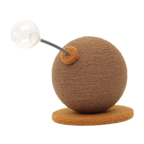 Sharplace Katzenkratzbaum mit Federdesign aus Langlebigem Jutegarn Kratzbrett Spielzeug Kletterstange für Bewegung Und Krallenpflege für Wohnung Und Moderne, S Ball Suction Cup von Sharplace