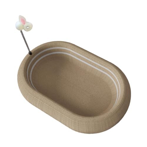Sharplace Katzenkratzbett, Katzenkratzbrett, oval, bequem, für Kätzchen, Kratzkissen für kleine, mittelgroße und große Katzen zum Ausruhen und Krallenschleifen, Stock von Sharplace