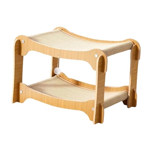 Sharplace Katzenkratzbett, Schlafbett, zweistöckig, Schleifklauenspielzeug, verschleißfest, praktisches Geschenk, Haltbarkeit, stabiles Kratzbrett von Sharplace