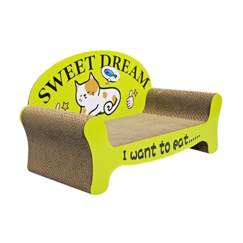 Sharplace Katzenkratzbrett, Couchbett, Liege, Sofaform, modernes Zubehör, Heimdekoration, Katzencouch, Katzenkratzmatte zum Spielen und Schlafen, GrÜn von Sharplace