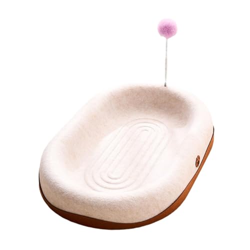 Sharplace Katzenkratzbrett, Katzenkratzunterlage, Lounge-Nest, Jagen, Spielen mit Ball, Übung, Katzenkratzunterlage, Kätzchen, interaktives Spielzeug, mit Spring Ball von Sharplace