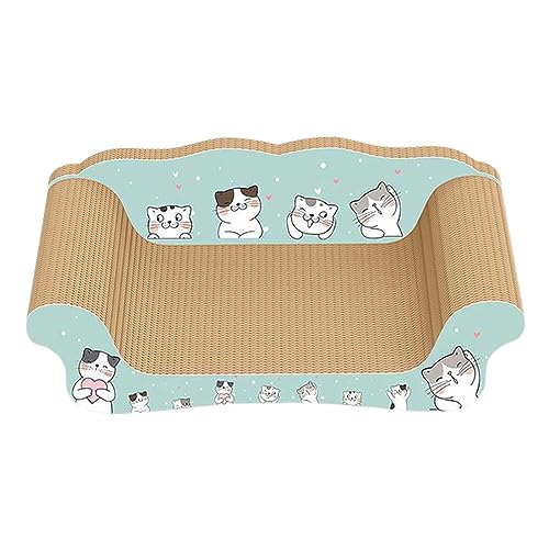 Sharplace Katzenkratzer-Lounge-Couch, Katzenkratzpad-Nest, langlebiges Kratzpad aus Wellpappe, Katzensofa für drinnen, Katzen, Kätzchen, schützt Möbel, l von Sharplace