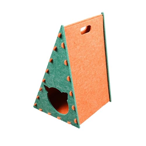 Sharplace Katzenkratzer Möbelschutz Dreieck Katzenkratzer Nest Kätzchen Spielzeug für kleine mittelgroße große Katzen, die Schlaf Spielen, Grün Und Ornage Sharplace Katzenkratzer Möbelschutz Dreieck Katzenkratzer Nest Kätzchen Spielzeug für kleine mittelgroße große Katzen, die Schlaf Spielen, Grün Und Ornage von Sharplace