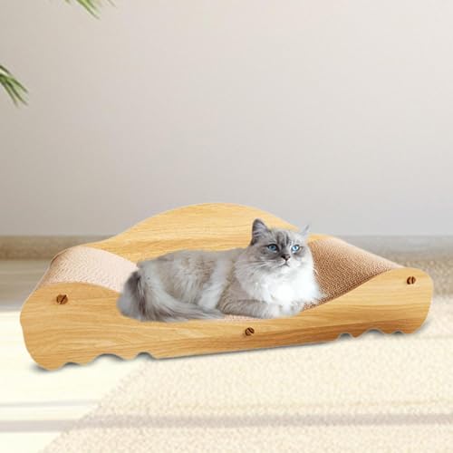 Sharplace Katzenkratzerbrettstuhl mit Sisal Ball Katzenkratzerbett Interaktive Katzener -Kratzer -Pad -Spielzeug für kleines Haustier ruhen schlafen, 60cmx25cmx21cm von Sharplace