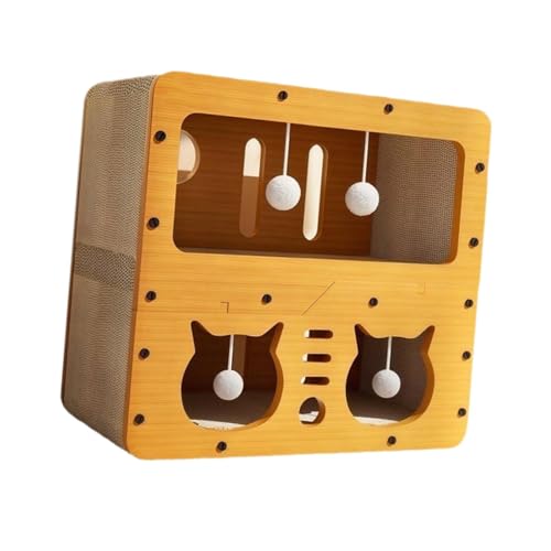 Sharplace Katzenkratzhaus, Karton-Kratzbox für Katzen, Kätzchen-Kratzbrett-Pad zum Schlafen für kleine, mittelgroße und große Katzen von Sharplace