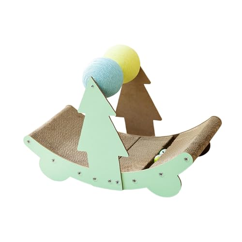 Sharplace Katzenkratzspielzeug, Kratzbrett aus Karton mit Sisalball, Katzenbett aus Karton für Hauskatzen Sharplace Katzenkratzspielzeug, Kratzbrett aus Karton mit Sisalball, Katzenbett aus Karton für Hauskatzen von Sharplace