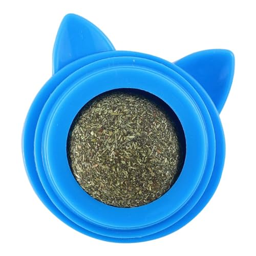 Sharplace Katzenminze-Ball, Kätzchen-Wandspielzeug, rotierendes beißspielzeug für Haustierkatzen, Blau von Sharplace