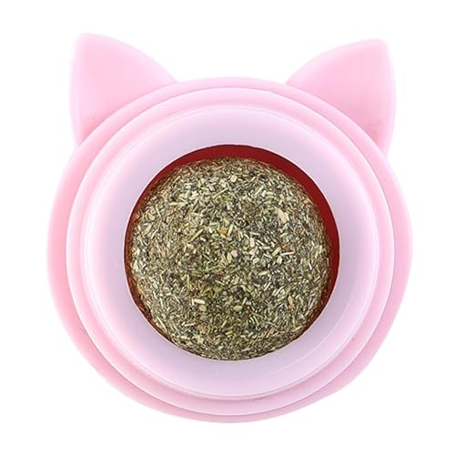 Sharplace Katzenminze-Ball, Kätzchen-Wandspielzeug, rotierendes beißspielzeug für Haustierkatzen, ROSA von Sharplace