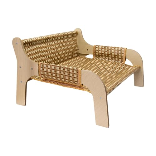 Sharplace Katzensofabett, Liegecouch, Spielcouch, Kratzbett für Katzen im Innen- und Außenbereich, Liegestuhl, Kätzchen-Kratzbett für alle Altersgruppen, Rattan Gewebt von Sharplace