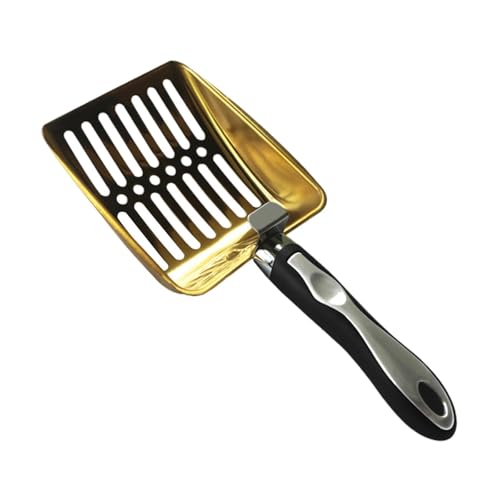 Sharplace Katzenstreu-Siebschaufel, Katzensandsieb, Langer Griff, tragbare Haustierreinigung, bequemer Griff für Welpenkätzchen, Golden Sharplace Katzenstreu-Siebschaufel, Katzensandsieb, Langer Griff, tragbare Haustierreinigung, bequemer Griff für Welpenkätzchen, Golden von Sharplace