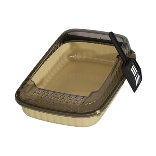 Sharplace Katzenstreu Toilette für kleine und mittlere Tiere, tragbare Lösung mit offenem Design, Hellgelb Sharplace Katzenstreu Toilette für kleine und mittlere Tiere, tragbare Lösung mit offenem Design, Hellgelb von Sharplace