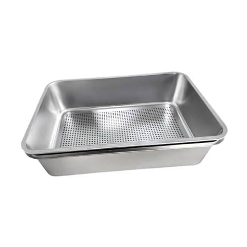 Sharplace Katzenstreukasten Sandbecken Edelstahl Großer offener oberen abtrennbaren hochseitigen robusten Sandkastenstreu -Kätzchen Kätzchen -Töpfchen -Toilette Sharplace Katzenstreukasten Sandbecken Edelstahl Großer offener oberen abtrennbaren hochseitigen robusten Sandkastenstreu -Kätzchen Kätzchen -Töpfchen -Toilette von Sharplace