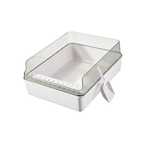 Sharplace Katzentoilette, Katzentoilette mit Rahmen, leicht zu reinigen, hoch mit hohen Seiten, Oben offen für Hauskatzen, Flache Katzentoilette, Katzentoilette, Weiß Sharplace Katzentoilette, Katzentoilette mit Rahmen, leicht zu reinigen, hoch mit hohen Seiten, Oben offen für Hauskatzen, Flache Katzentoilette, Katzentoilette, Weiß von Sharplace