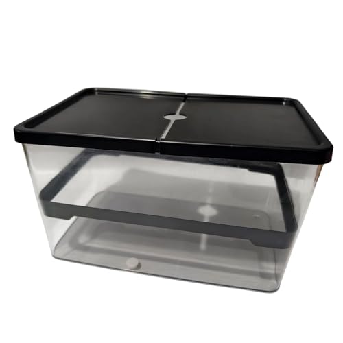 Sharplace Kleines Schildkrötenbecken, Terrapin-Zuchtbox mit Deckel, dekoratives Aquarium für den Schreibtisch und den Heimgebrauch, Schildkrötenaquarium für, Schwarz Sharplace Kleines Schildkrötenbecken, Terrapin-Zuchtbox mit Deckel, dekoratives Aquarium für den Schreibtisch und den Heimgebrauch, Schildkrötenaquarium für, Schwarz von Sharplace