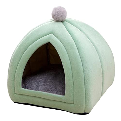 Sharplace Komfortables Katzenbett, rutschfeste Haustierzelthöhle für Innenkatzen, Kleintiere, Hunde, grün M von Sharplace