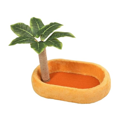Sharplace Kratzbaum für Katzen, Kätzchenbett, Übung, Spielen, Klettern, Kratzbaum, Katzenkratzbaum, Lounge-Nest zum Ausruhen, Schlafen, Spielen, Kätzchen, Orange von Sharplace