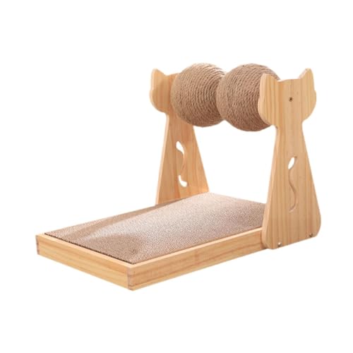 Sharplace Kratzbrett für Katzen, verschleißfest, zum Ausruhen und Schlafen, für Kätzchen, Couch, Katzenkratzmatte für Kätzchen, Haustierbedarf, mit Kugel von Sharplace