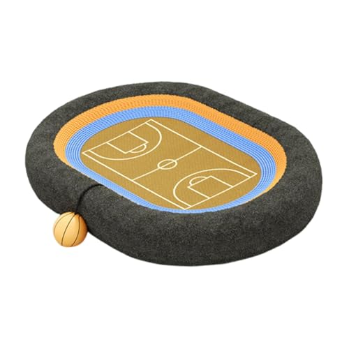Sharplace Kratzkissen, Schüssel, Katzenkratzbett, rutschfestes Haustier-Schlafbett, Kätzchen-Kratzbrett für kleine, mittelgroße und große Katzen zum Spielen, Basketball von Sharplace