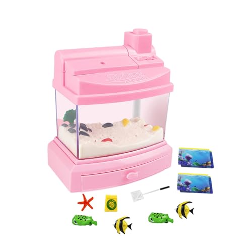 Sharplace Künstliches Aquarium-Aquarium-Spielzeug für Kinder, neuartiges und lustiges Spielzeug, künstliches Aquarium, simuliertes Aquarium für Kinder, Mädchen, ROSA von Sharplace