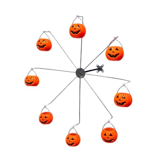 Sharplace Kürbis-Riesenrad, Vogelfutterspender, Spielzeug, leicht zu reinigen, Rotationshalter, Outdoor-Halloween-Dekor für den Außenbereich, Hof, von Sharplace