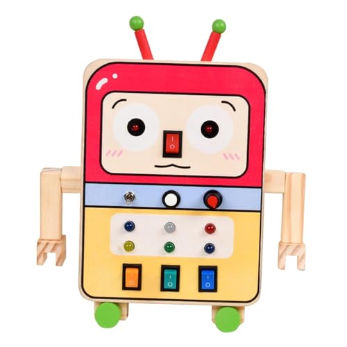 Sharplace Montessori Spielzeug Simulation Platine Holz Intelligente Steuerung Roboter Taste Besetzt Board Schalter Licht Board für Zubehör von Sharplace