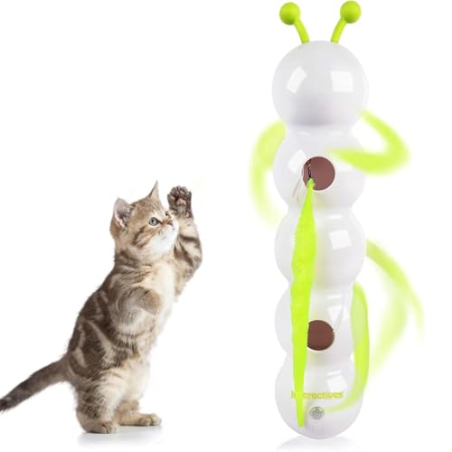 Sharplace Wusel Wurm Katzenspielzeug, Interaktives Wuselwurm-Spielzeug für Katzen, Smart Motion Haustierspielzeug mit Wurmdesign, Elektrisch Wurmreiz mit Saugnapf für kleine mittelgroße Kitten Cat Sharplace Wusel Wurm Katzenspielzeug, Interaktives Wuselwurm-Spielzeug für Katzen, Smart Motion Haustierspielzeug mit Wurmdesign, Elektrisch Wurmreiz mit Saugnapf für kleine mittelgroße Kitten Cat von Sharplace