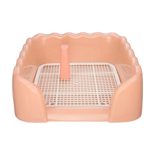 Sharplace Netz-Hunde-WC-Pee-Pad-Halter Urinal-Bettpfanne für kleine und mittlere Hunde Indoor-Hundetöpfchen-Tablett , Rosa M von Sharplace