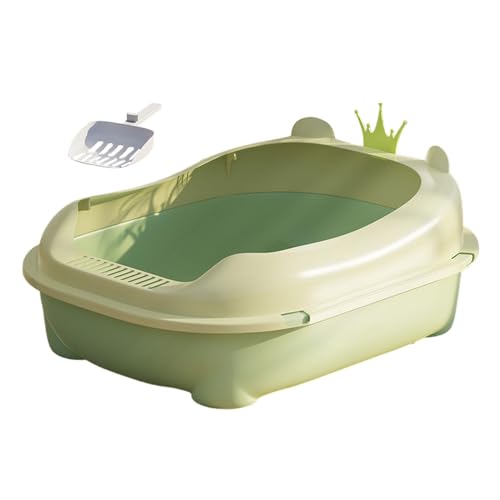 Sharplace Offene Katzentoilette, Kätzchen-Toilette, langlebig, spritzwassergeschützt, Sandkasten, Katzenstreubecken, hochseitige, halbgeschlossene, Grün Sharplace Offene Katzentoilette, Kätzchen-Toilette, langlebig, spritzwassergeschützt, Sandkasten, Katzenstreubecken, hochseitige, halbgeschlossene, Grün von Sharplace