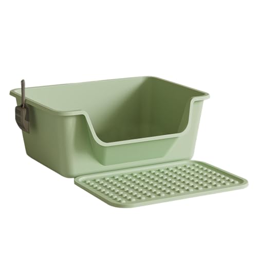 Sharplace Offene Katzentoilette, erhöhtes Haustierzubehör, Katzensandkasten, Spritzschutz, tragbar für Hauskatzen, Katzentoilette mit niedrigem Einstieg für, Grün Sharplace Offene Katzentoilette, erhöhtes Haustierzubehör, Katzensandkasten, Spritzschutz, tragbar für Hauskatzen, Katzentoilette mit niedrigem Einstieg für, Grün von Sharplace