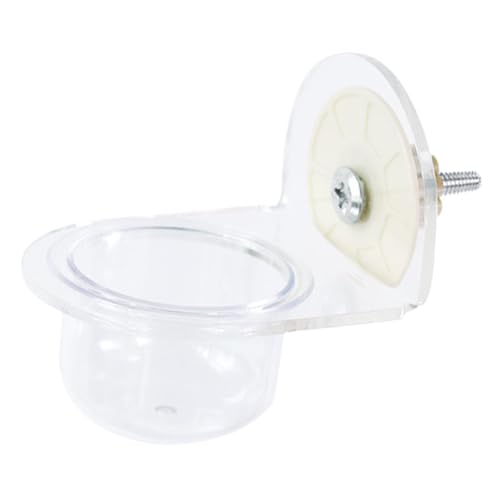Sharplace Papageien-Futternapf, transparent, Acryl, leicht zu reinigen, Käfig, hängender Wassertränke, Vogelfutternapf für Haustiere, Papageien, Finken von Sharplace