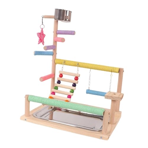 Sharplace Papageienspielplatz, Vogelspielständer, Aktivitätszentrum, Käfigzubehör, Fitnessstudio, Laufstall, Papageienspielständer für Unzertrennliche, Sharplace Papageienspielplatz, Vogelspielständer, Aktivitätszentrum, Käfigzubehör, Fitnessstudio, Laufstall, Papageienspielständer für Unzertrennliche, von Sharplace