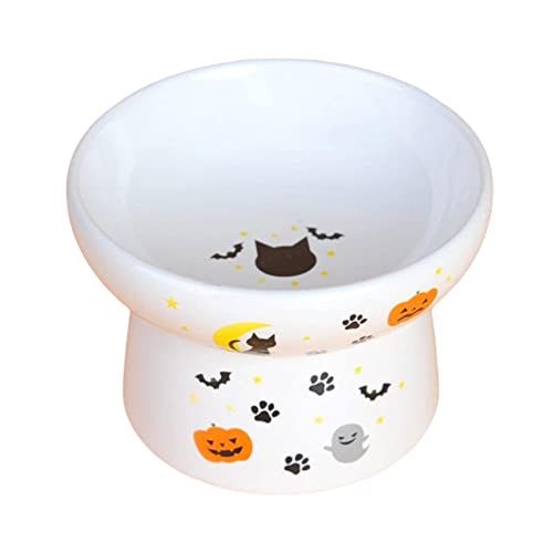 Sharplace Pet Feeder Waterer Keramik Rutschfester Snacknapf Futterbehälter erhöhter Katzennapf für Kätzchen, Schlager, Futternapf von Sharplace