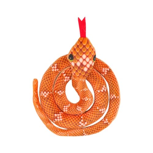 Sharplace Realistisches Plüsch-Katzenspielzeug, kniffliges Spielzeug, weiches Kätzchenzubehör, bequem für Hunde, Welpen, Hauskatzen, Orange von Sharplace