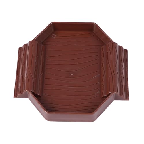 Sharplace Reptilien-Badebecken, Schildkröten-Wasserschale, Aquarium-Ornament, Aquarium-Dekoration, Futternapf, Schildkröten-Futterspender für Schildkröten, Dunkelrot von Sharplace