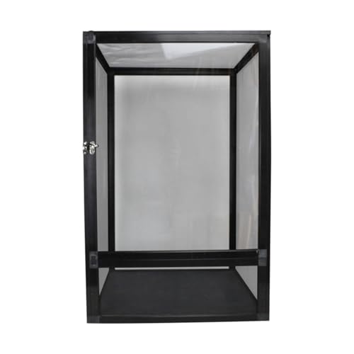 Sharplace Reptilienkäfig, Terrarium-Belüftung mit Vordertür, Mehrzweck-stabiles Haustiergehege, 360°-Beobachtung für Frosch und Bartagam, Schwarz Sharplace Reptilienkäfig, Terrarium-Belüftung mit Vordertür, Mehrzweck-stabiles Haustiergehege, 360°-Beobachtung für Frosch und Bartagam, Schwarz von Sharplace